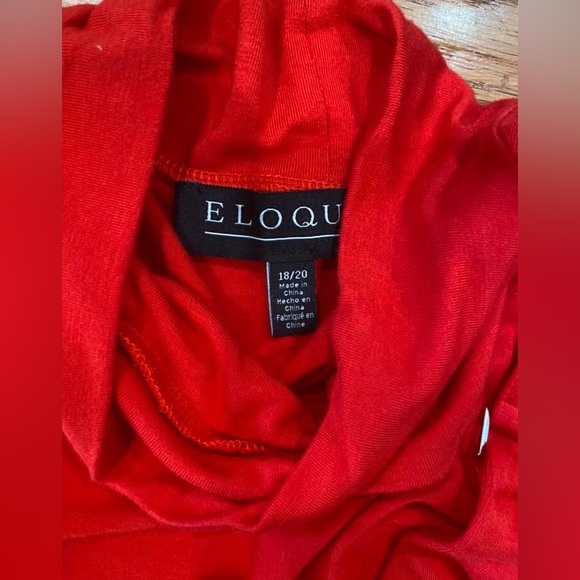 ELOQUII Red long sleeve shirt - Picture 5 of 5